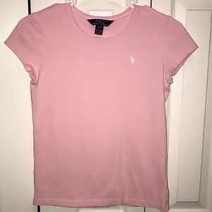 Girls Ralph Lauren Pink Tee Size L (12-14)